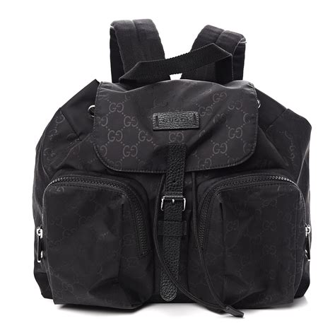 gucci nylon backpack black